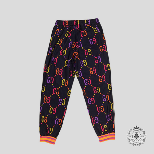 Gucci GG Jacquard Track Pants in Blue/Multicolor men's unisex M L