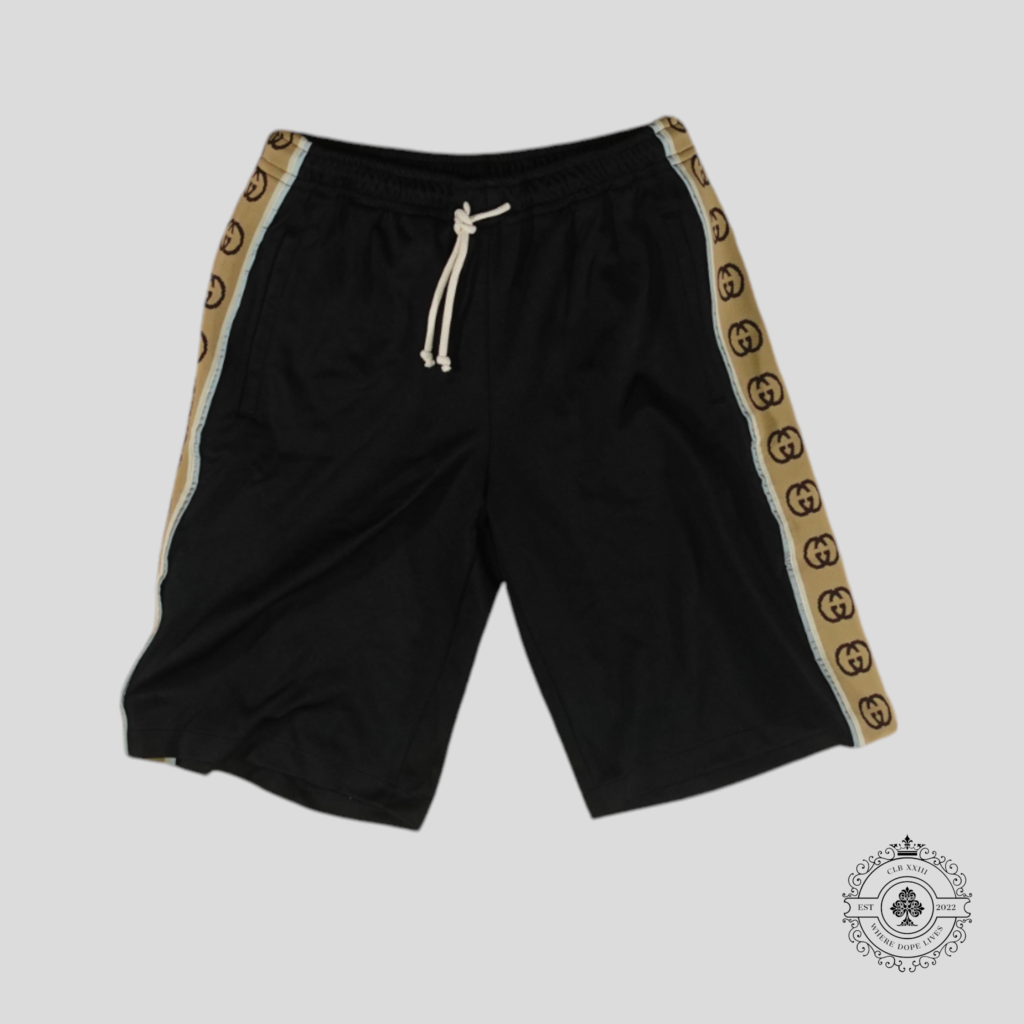Gucci Interlocking GG Track Shorts in Black men's unisex