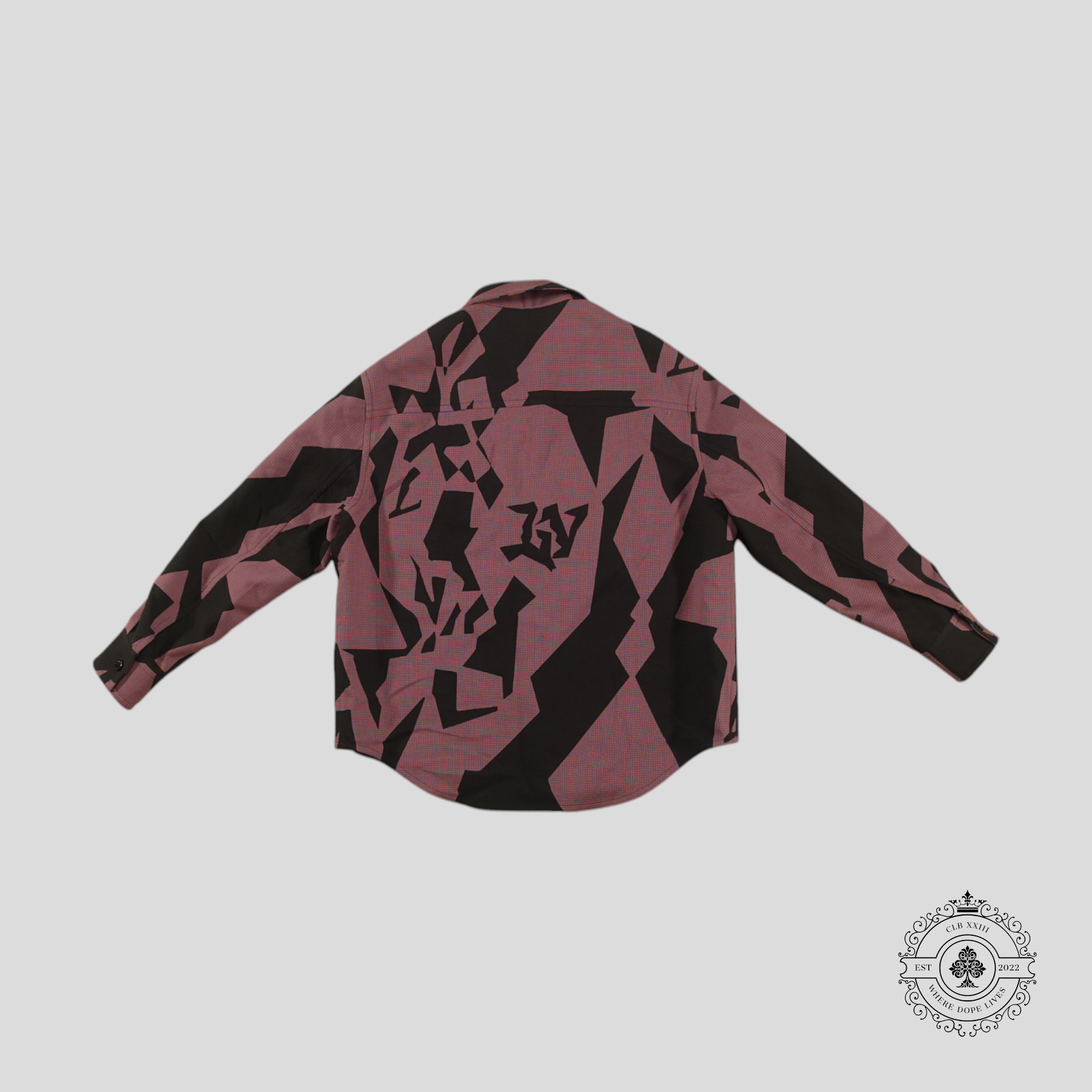 Louis Vuitton Abstract Houndstooth Double Faced Overshirt in Brown M Men's