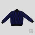 Louis Vuitton LV Doves Quilted Jacket in Blue zip men's blue coat wool XXL
