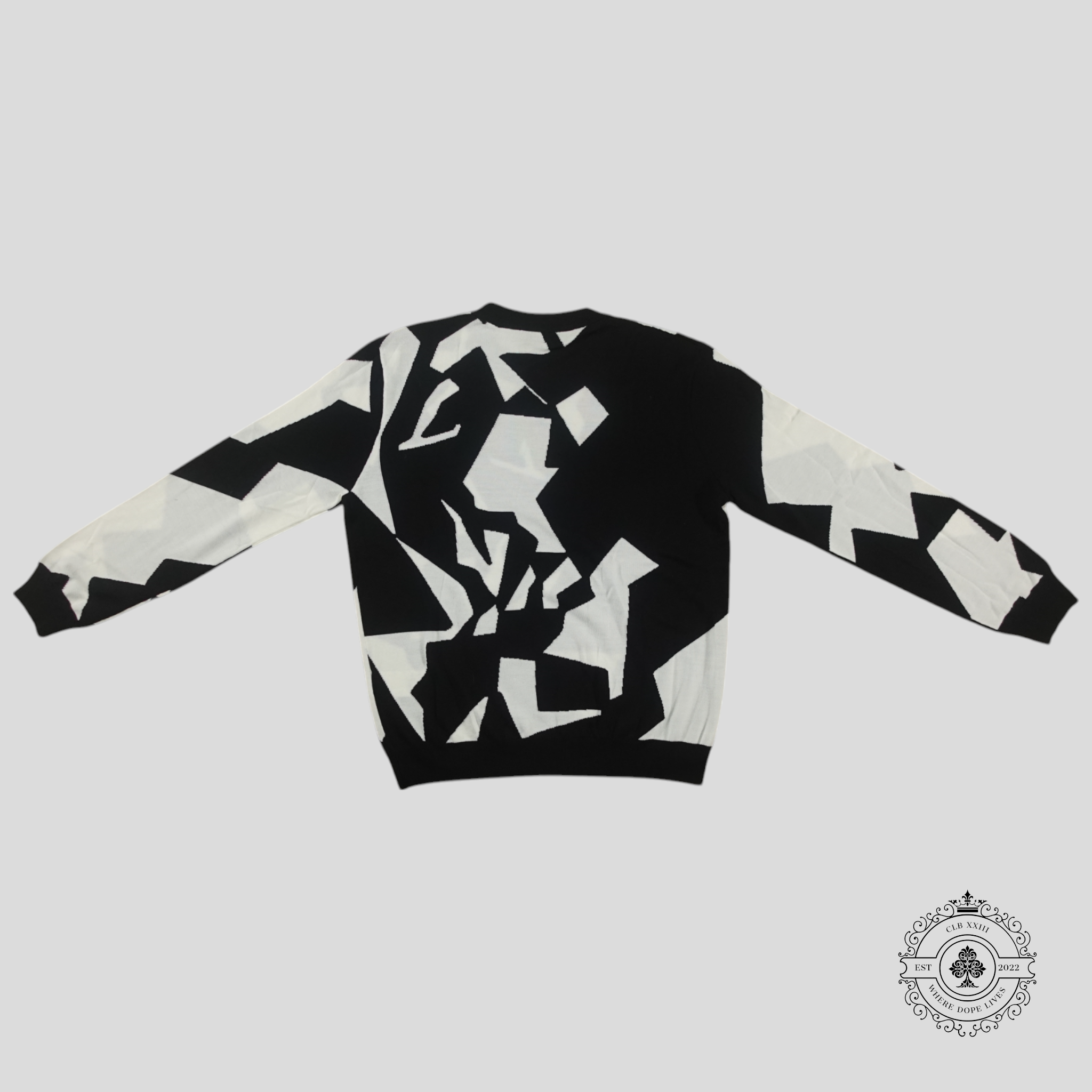 Louis Vuitton LV Houndstooth Sweater in Black White Jumper wool XXL 2XL