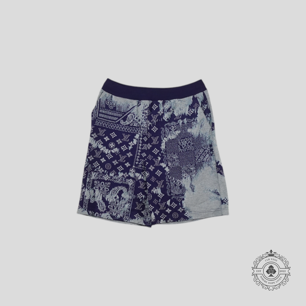 Louis Vuitton Monogram Bandana Shorts in Blue L XXL men's unisex
