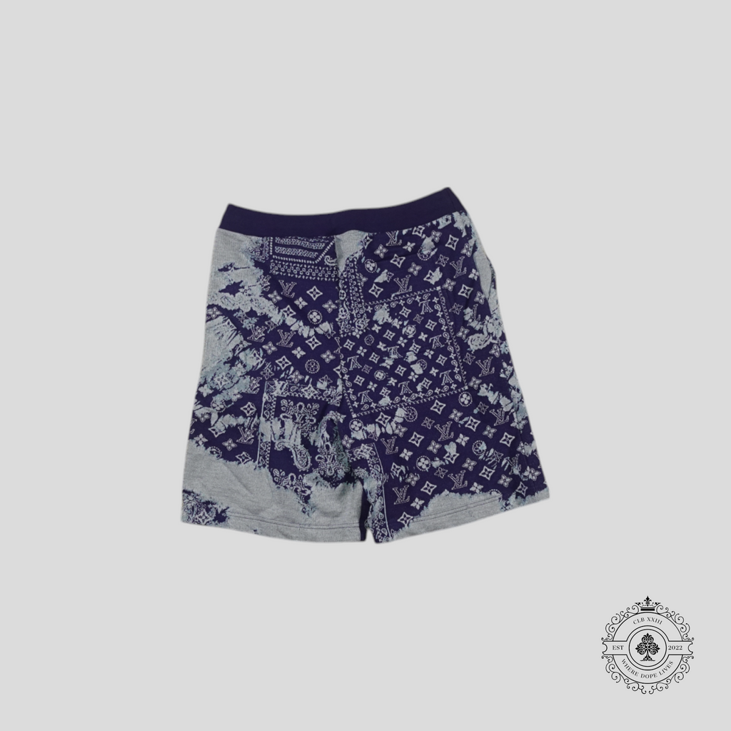 Louis Vuitton Monogram Bandana Shorts in Blue L XXL men's unisex