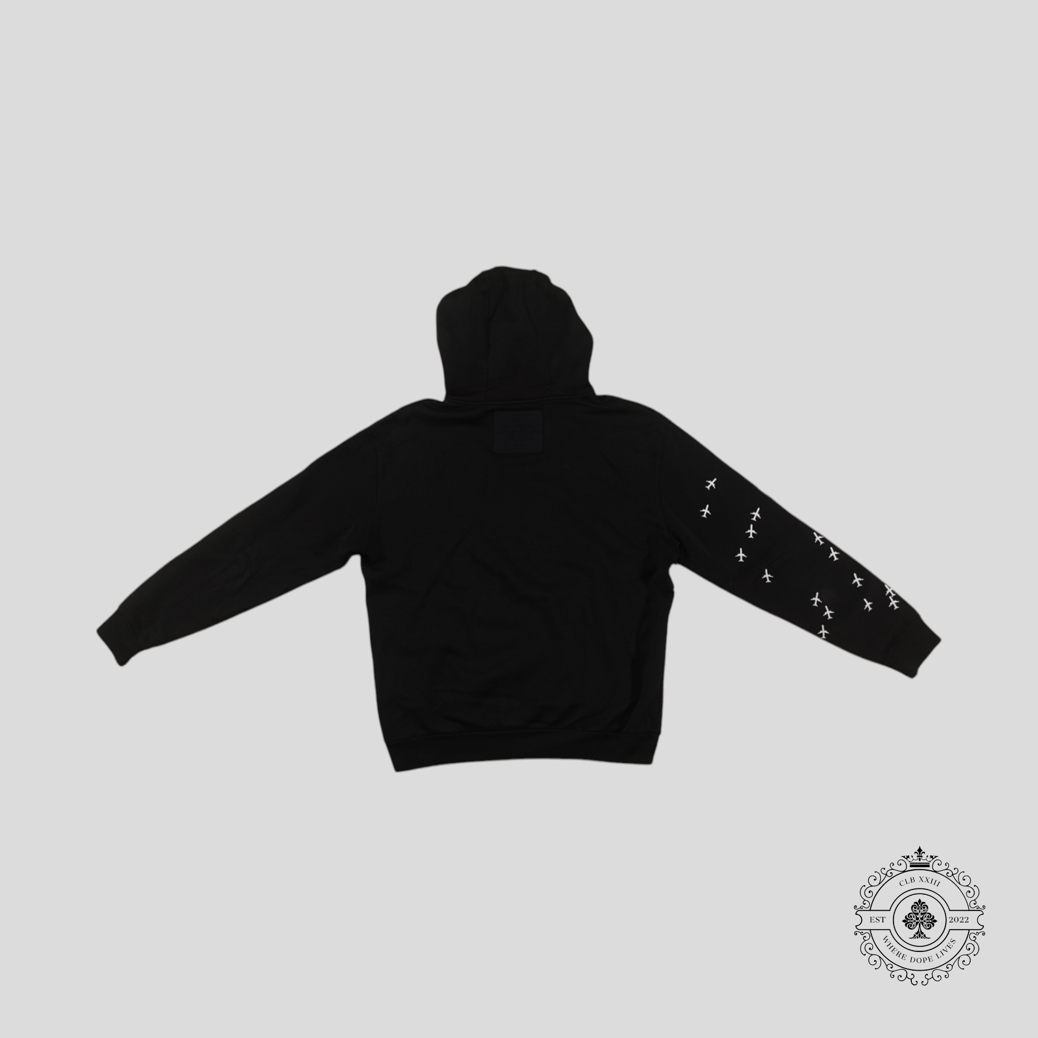 Louis Vuitton LV Planes Printed Hoodie in Black men's unisex sweatshirt