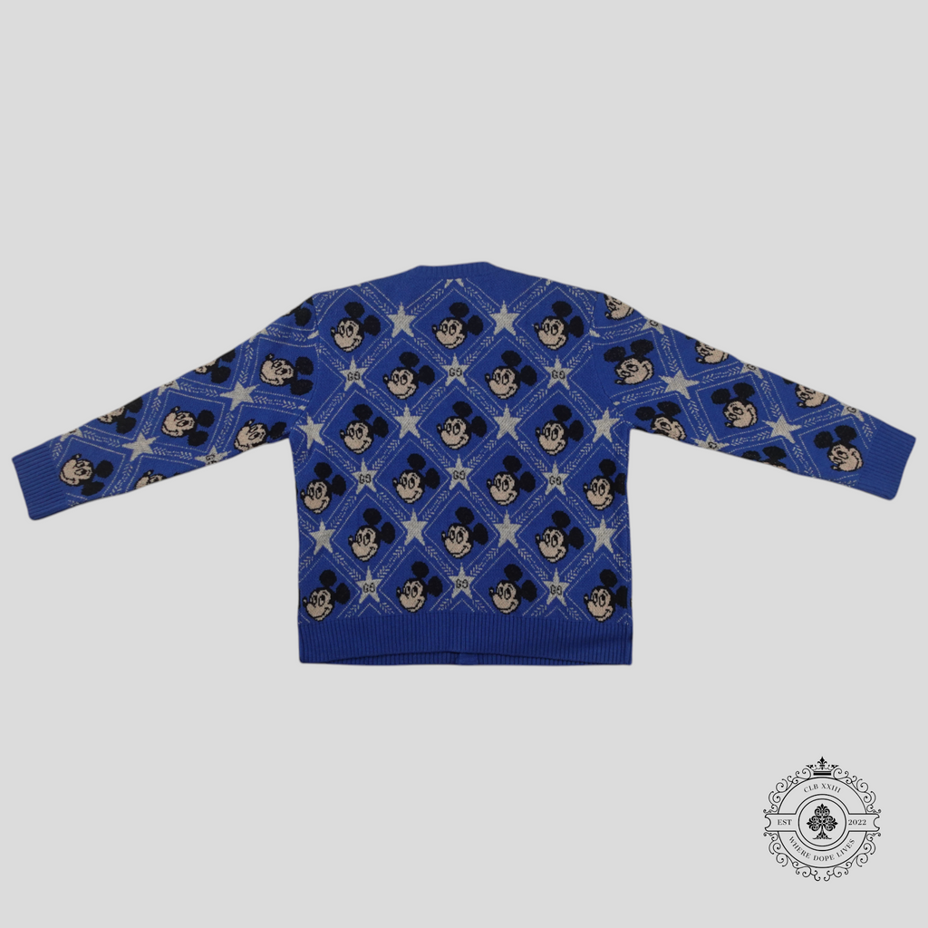 Gucci X Disney Wool Intarsia Cardigan in Blue men's unisex sweater XXL 2XL