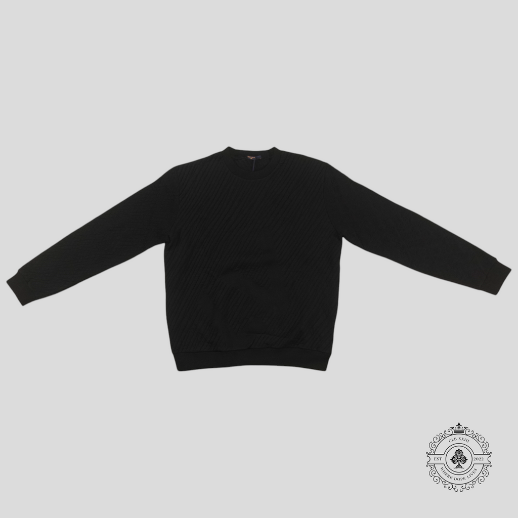 Louis Vuitton Multi Signature Crewneck in Black pullover men's unisex