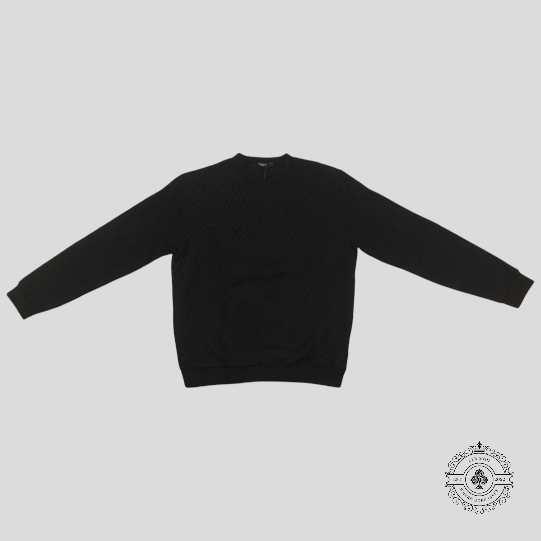 Louis Vuitton Multi Signature Crewneck in Black pullover men's unisex