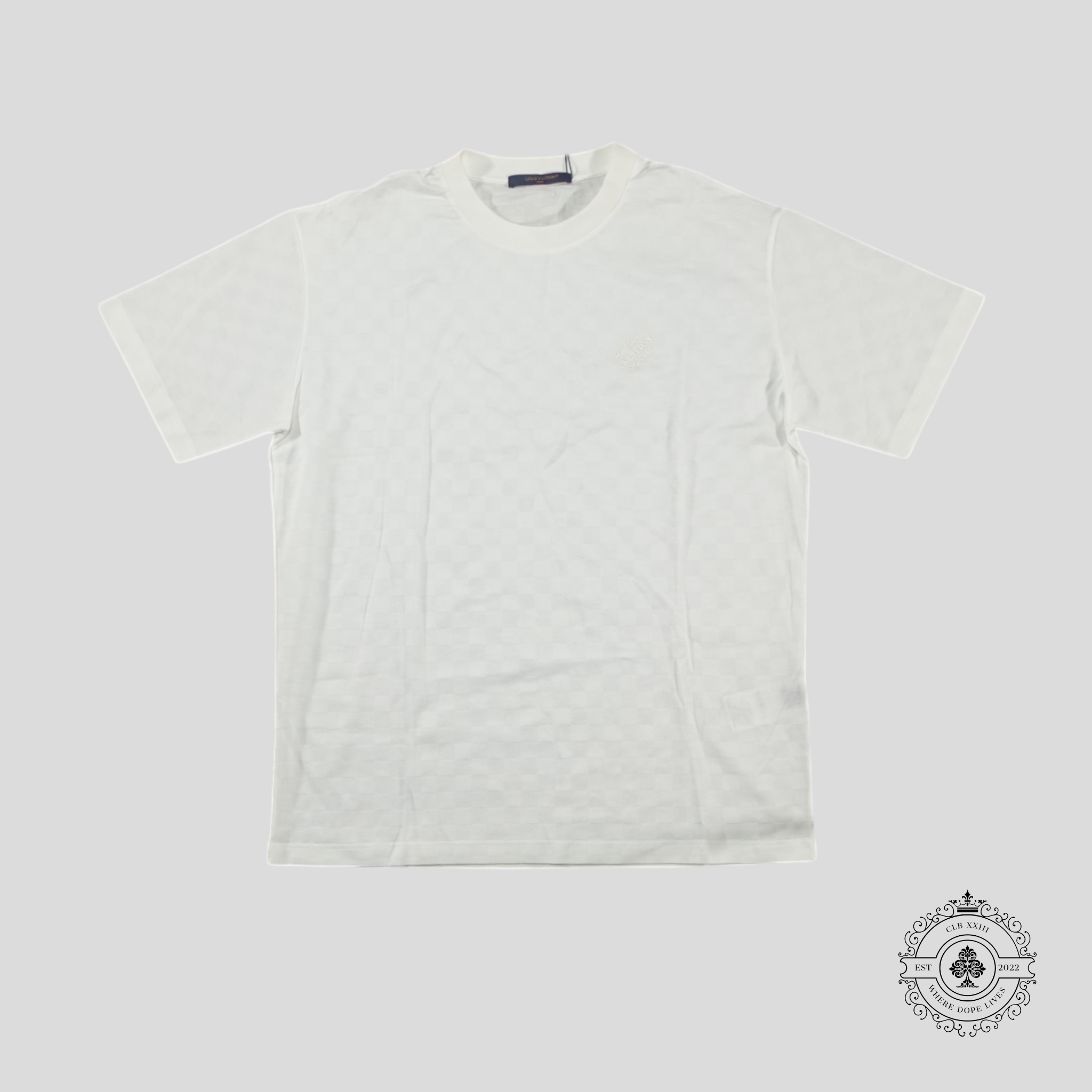Louis Vuitton Damier Signature T-Shirt in White men's XL logo tee