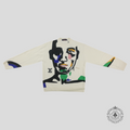 Louis Vuitton Portrait Intarsia XL Crewneck in White wool cashmere sweater men's