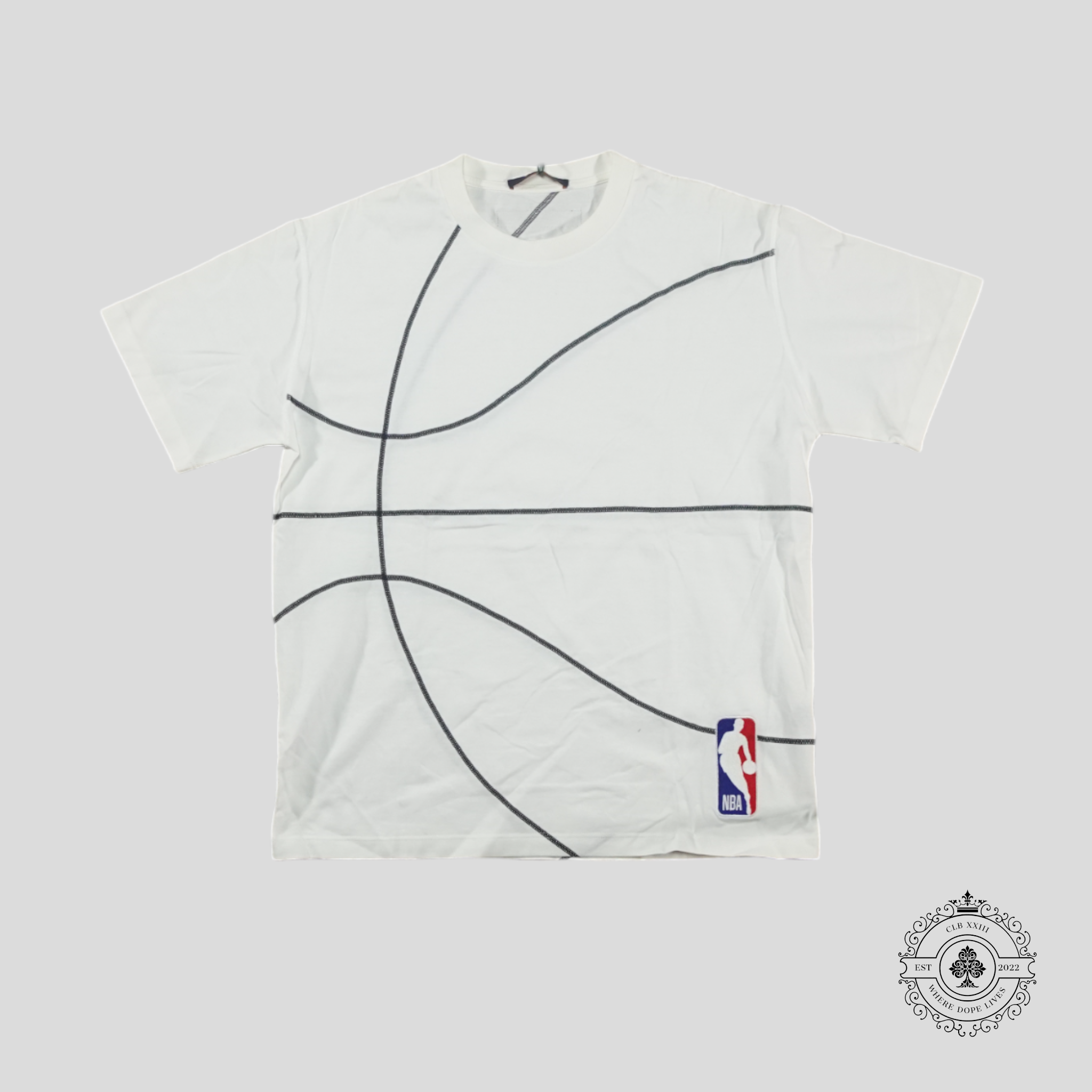 Louis Vuitton x NBA Embroidered basketball T-Shirt in White XXL men's