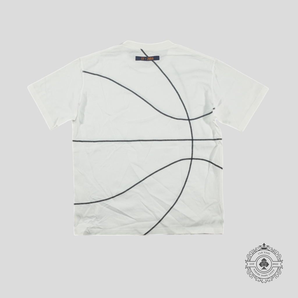 Louis Vuitton x NBA Embroidered basketball T-Shirt in White XXL men's