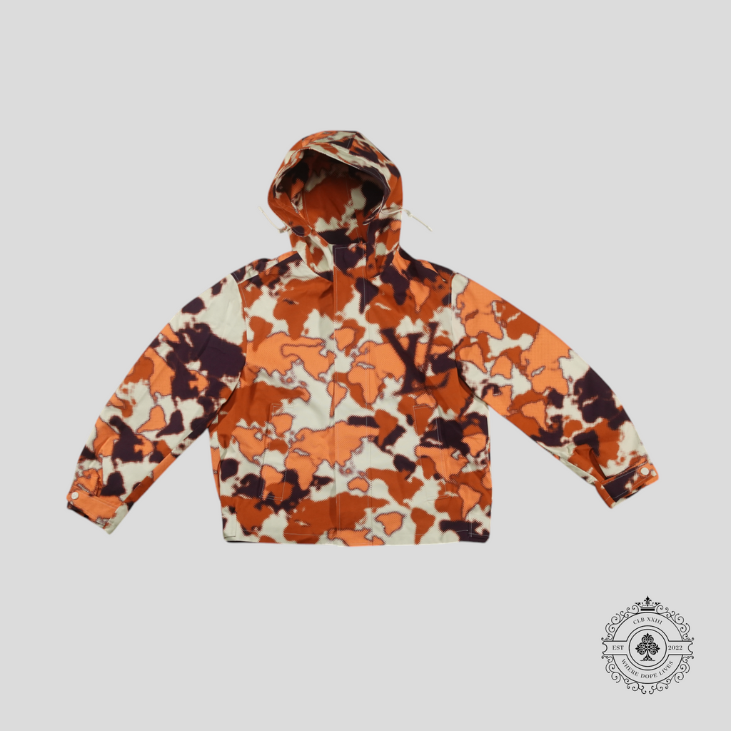 Louis Vuitton World Map Hooded Blouson jacket 50 52 men's unisex