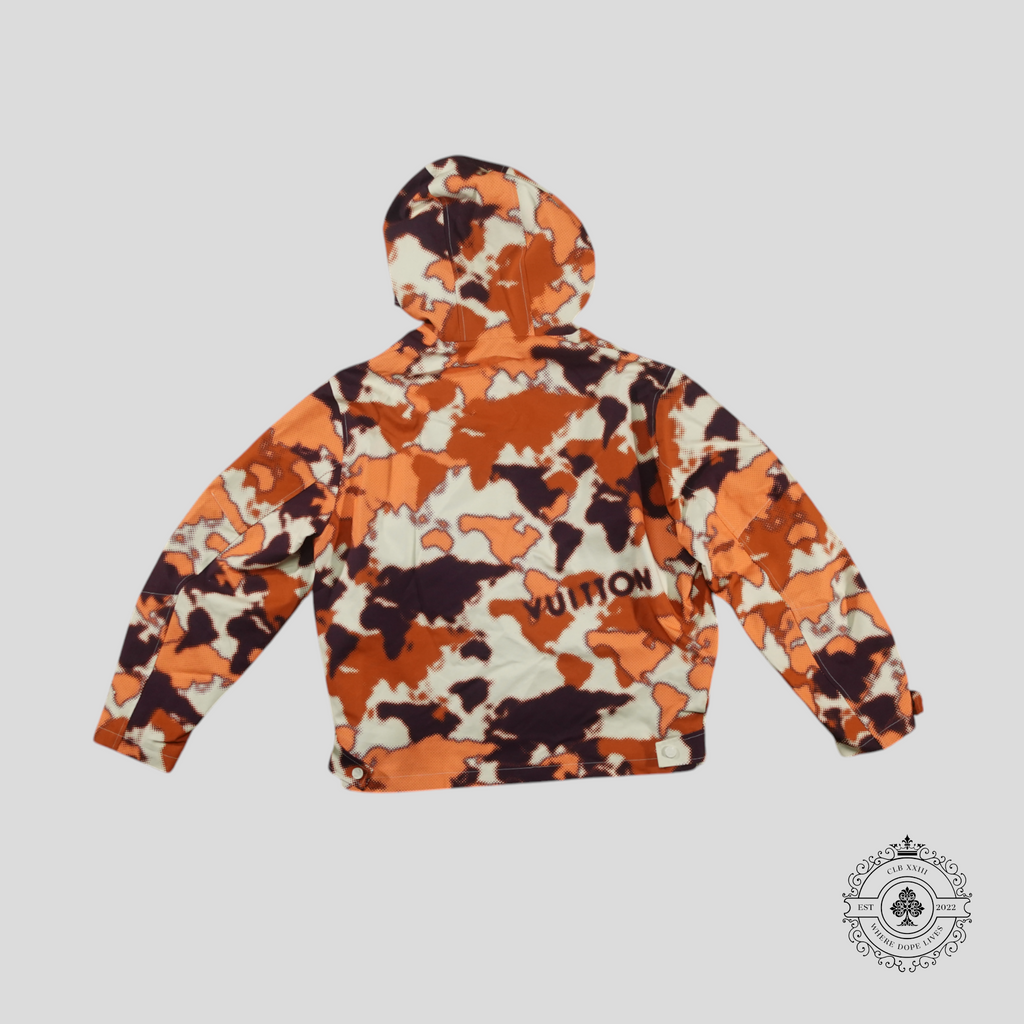Louis Vuitton World Map Hooded Blouson jacket 50 52 men's unisex