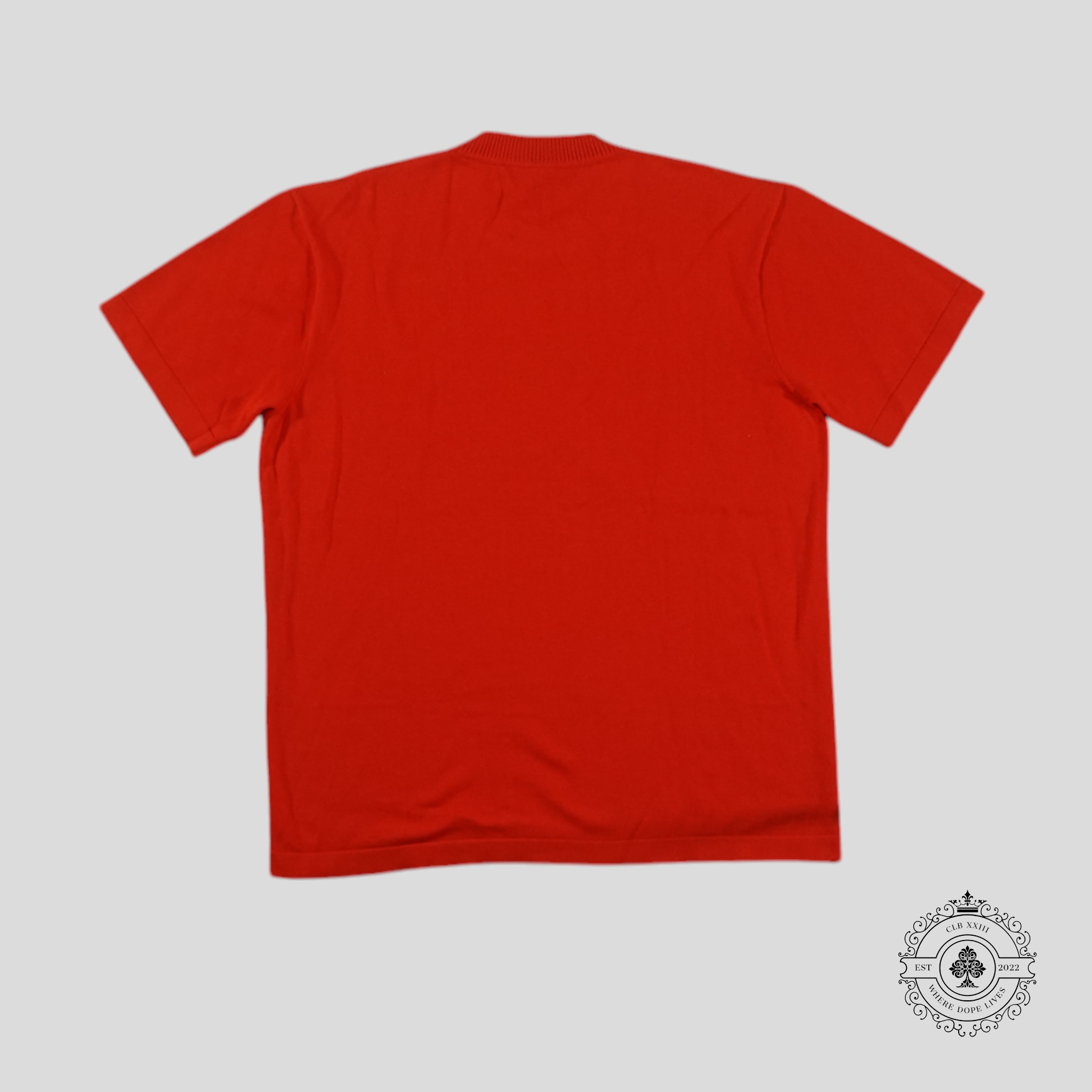 Louis Vuitton Signature Short Sleeve Crewneck in Red Tee Unisex L XL