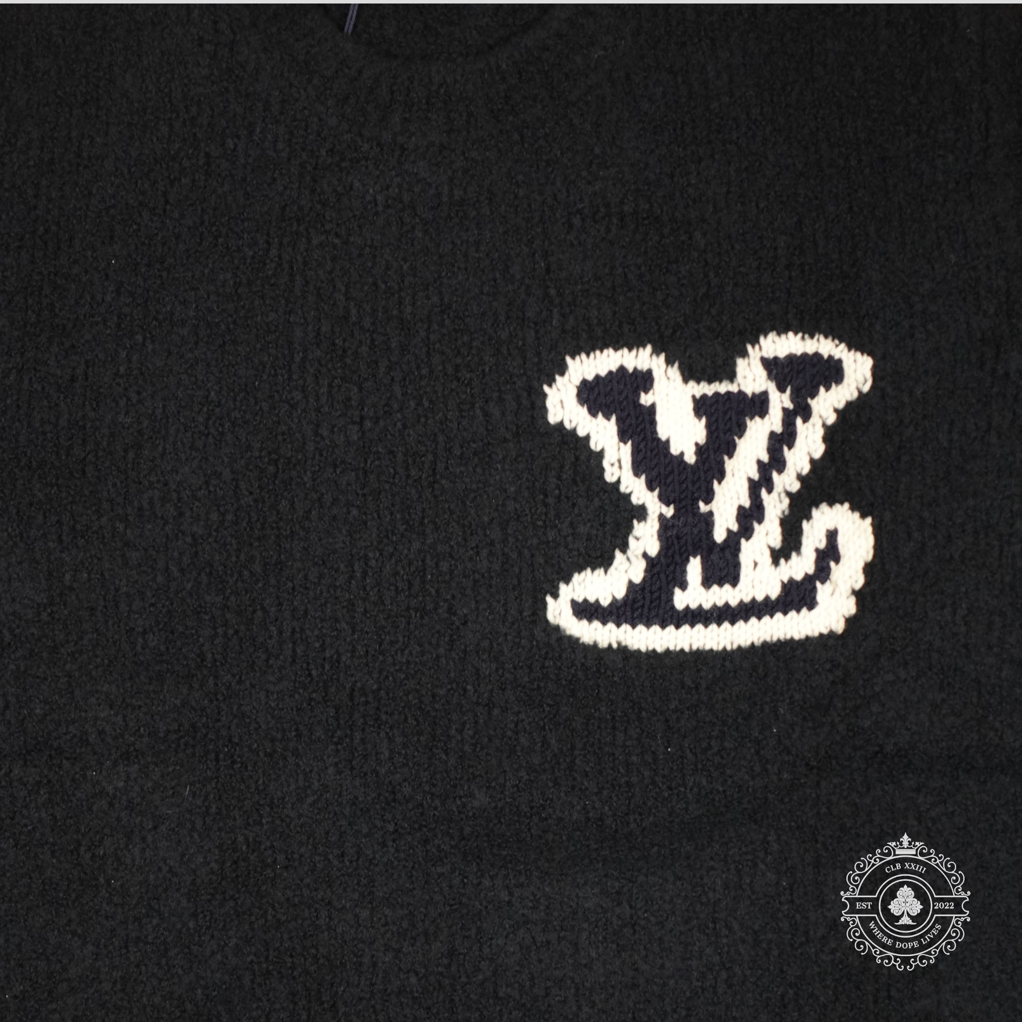 Louis Vuitton LV Intarsia Sweater in Navy Blue men's jumper pullover