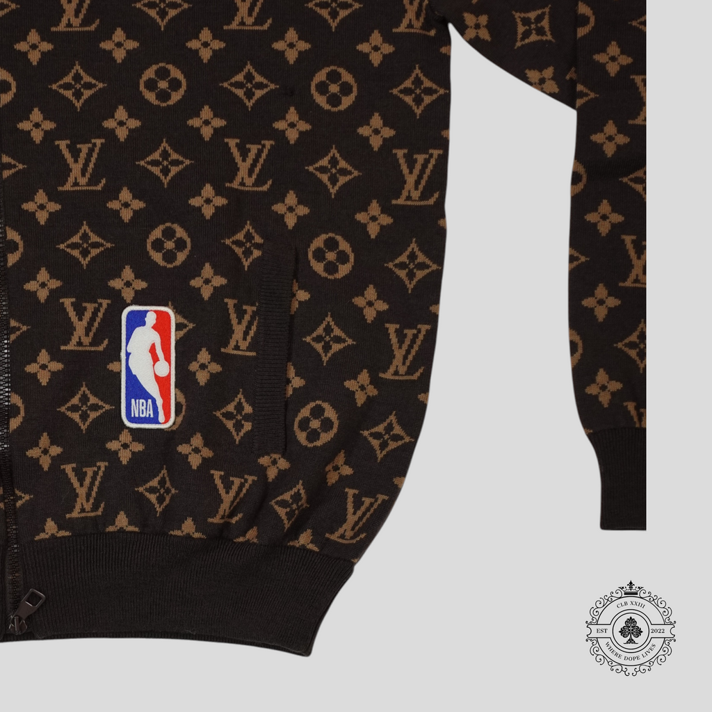 Louis Vuitton NBA Graphic Blouson jacket coat in Brown wool XL LV men's basketball