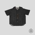 Louis Vuitton Embossed Monogram Baseball Denim Shirt in Black jersey men's XL XXL