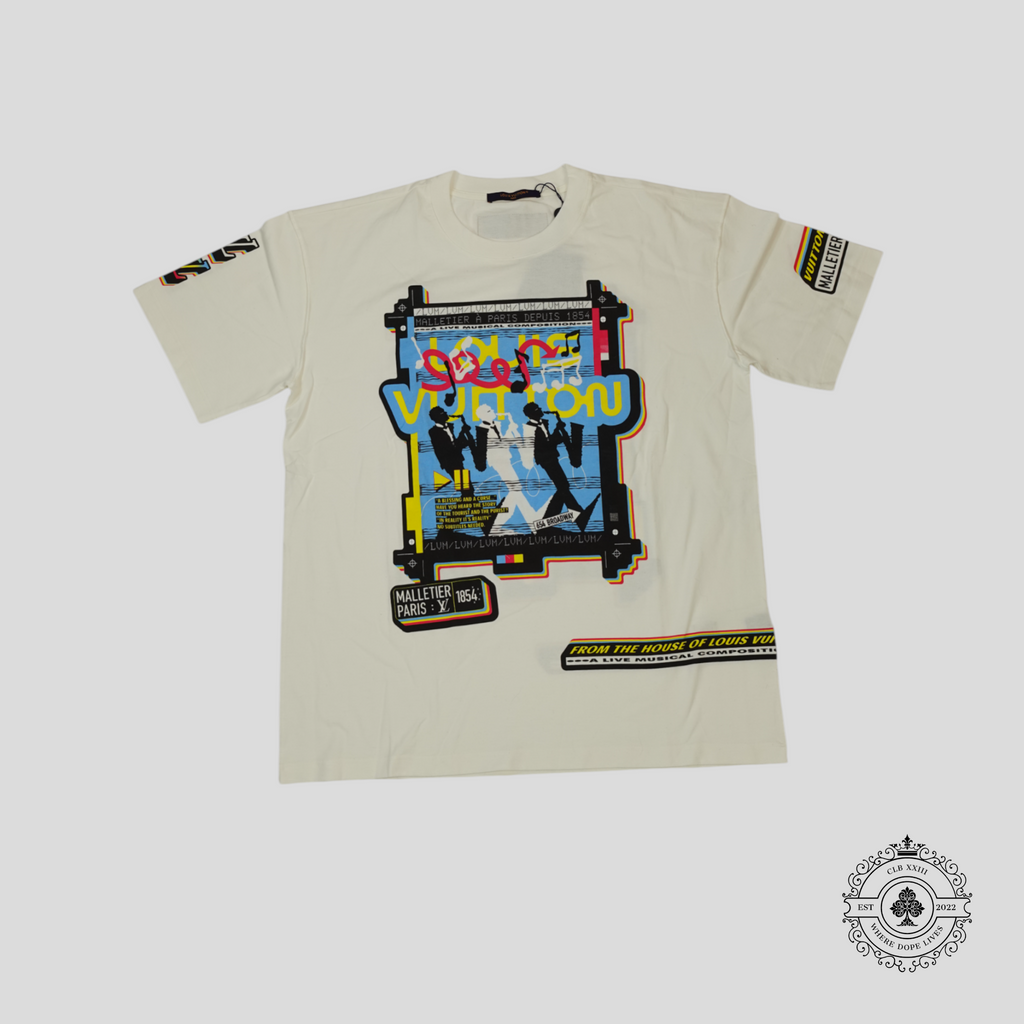 Louis Vuitton LV Jazz Flyers Tee in White XL men's t-shirt unisex