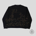 Louis Vuitton Music Line Embroidered Crewneck in Black pullover men's XL