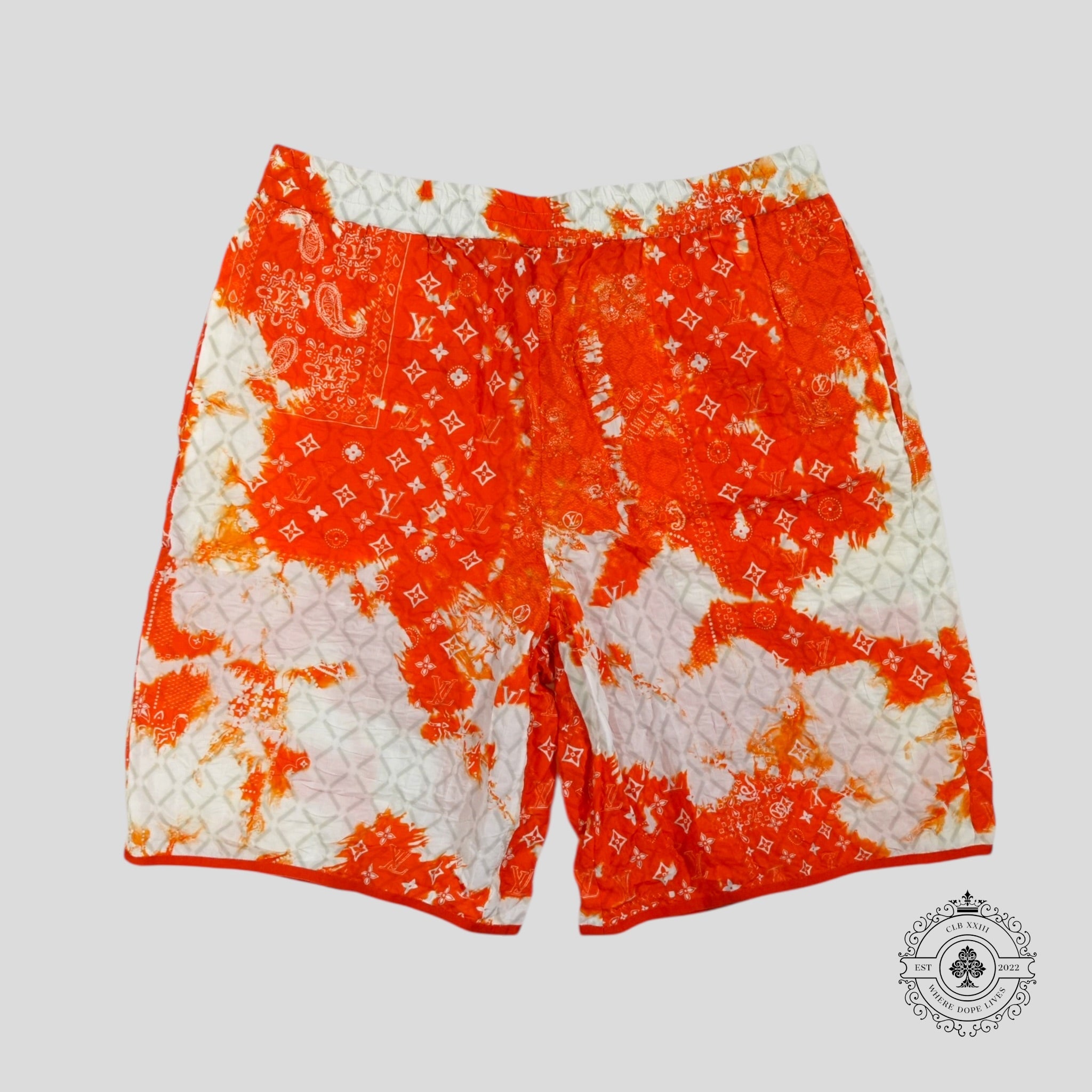 Louis Vuitton Bandana Track Shorts in Orange Large men's