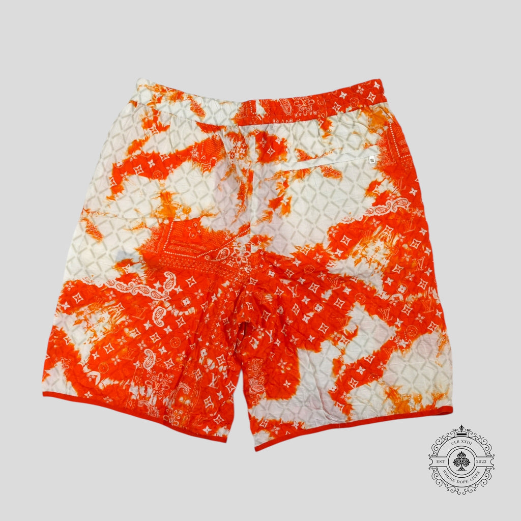 Louis Vuitton Bandana Track Shorts in Orange Large men's