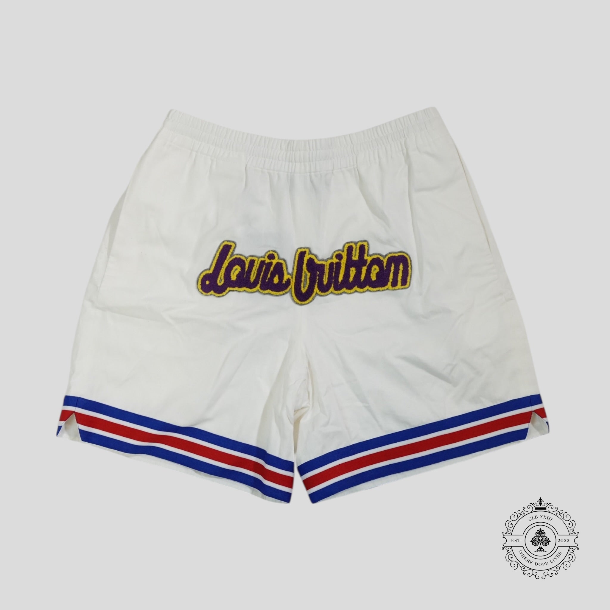 Louis Vuitton X NBA Basketball Shorts in White men's Large LV