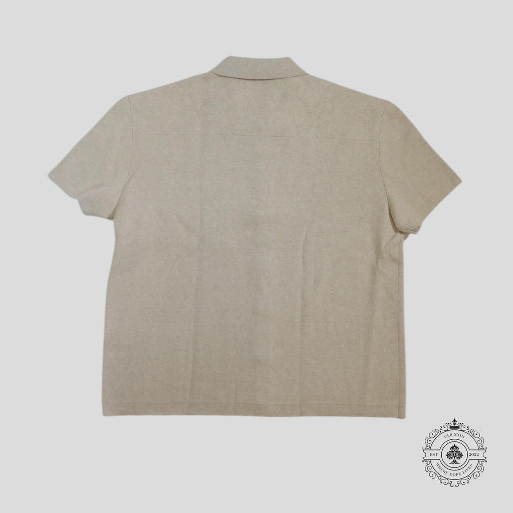 Louis Vuitton Safari Monogram Knit Shirt in Khaki XL men's SS button-up