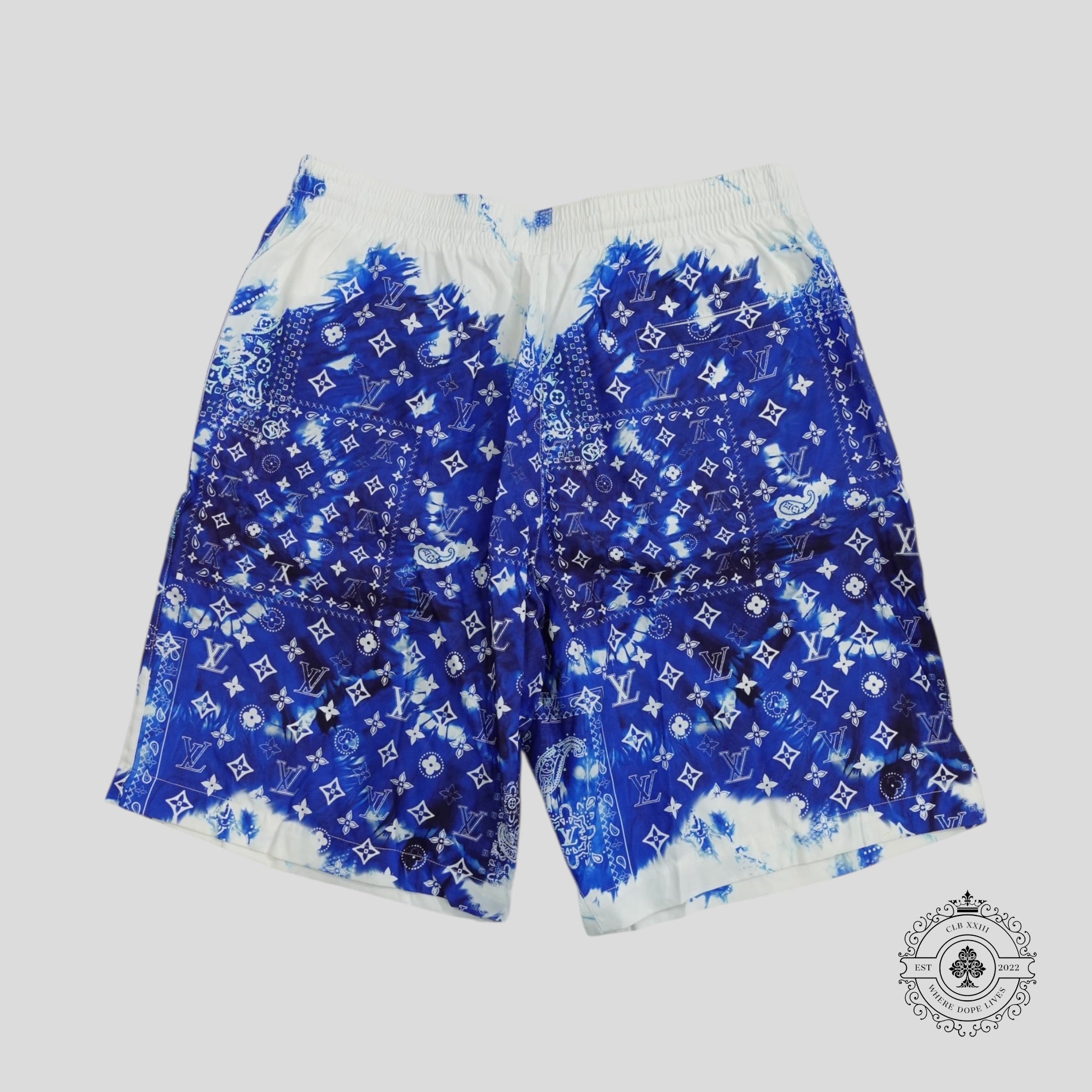Louis Vuitton Bandana Swim Shorts in Blue swimsuit trunks men's