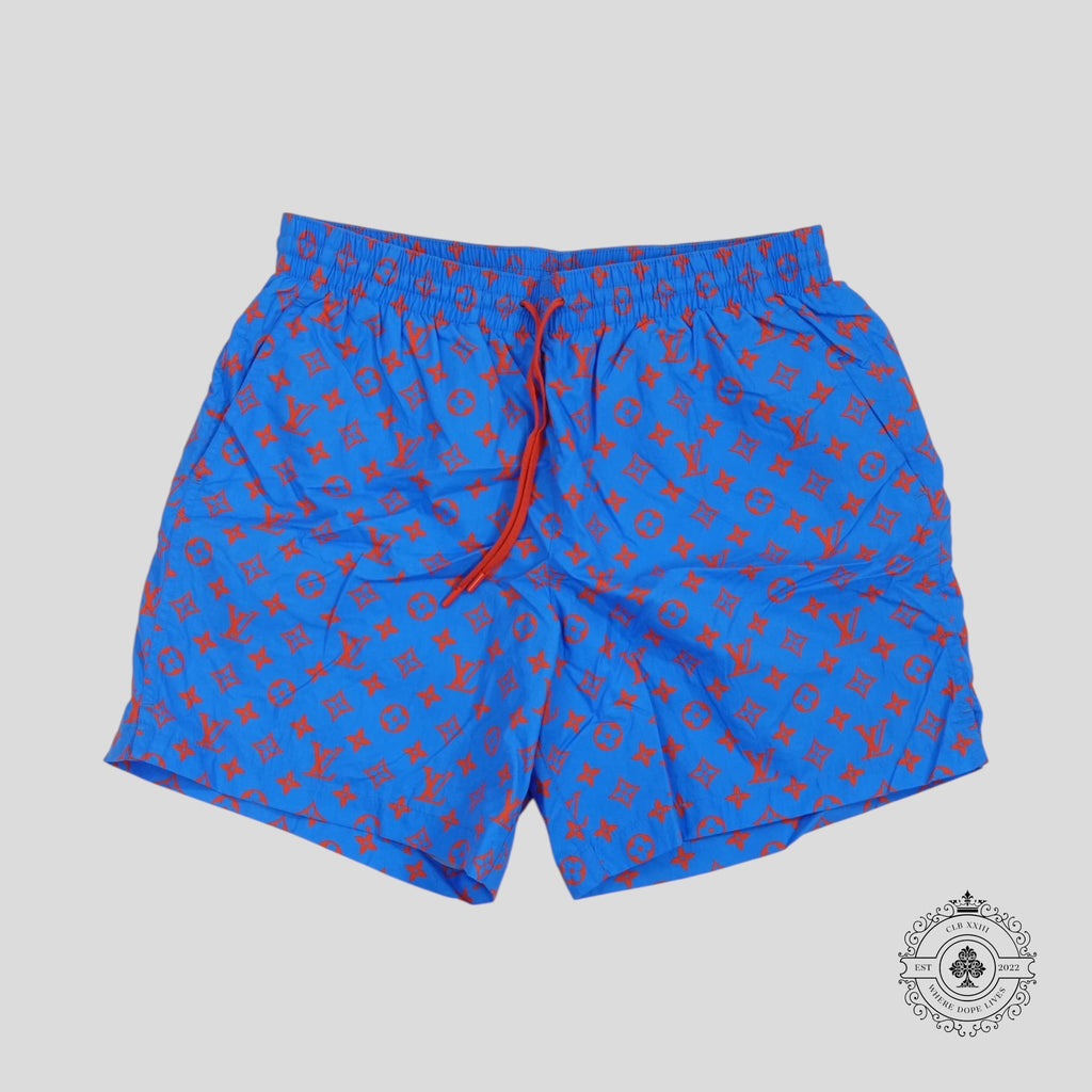 Louis Vuitton Monogram Glow Swim Shorts in Blue swimsuit trunks Large men's