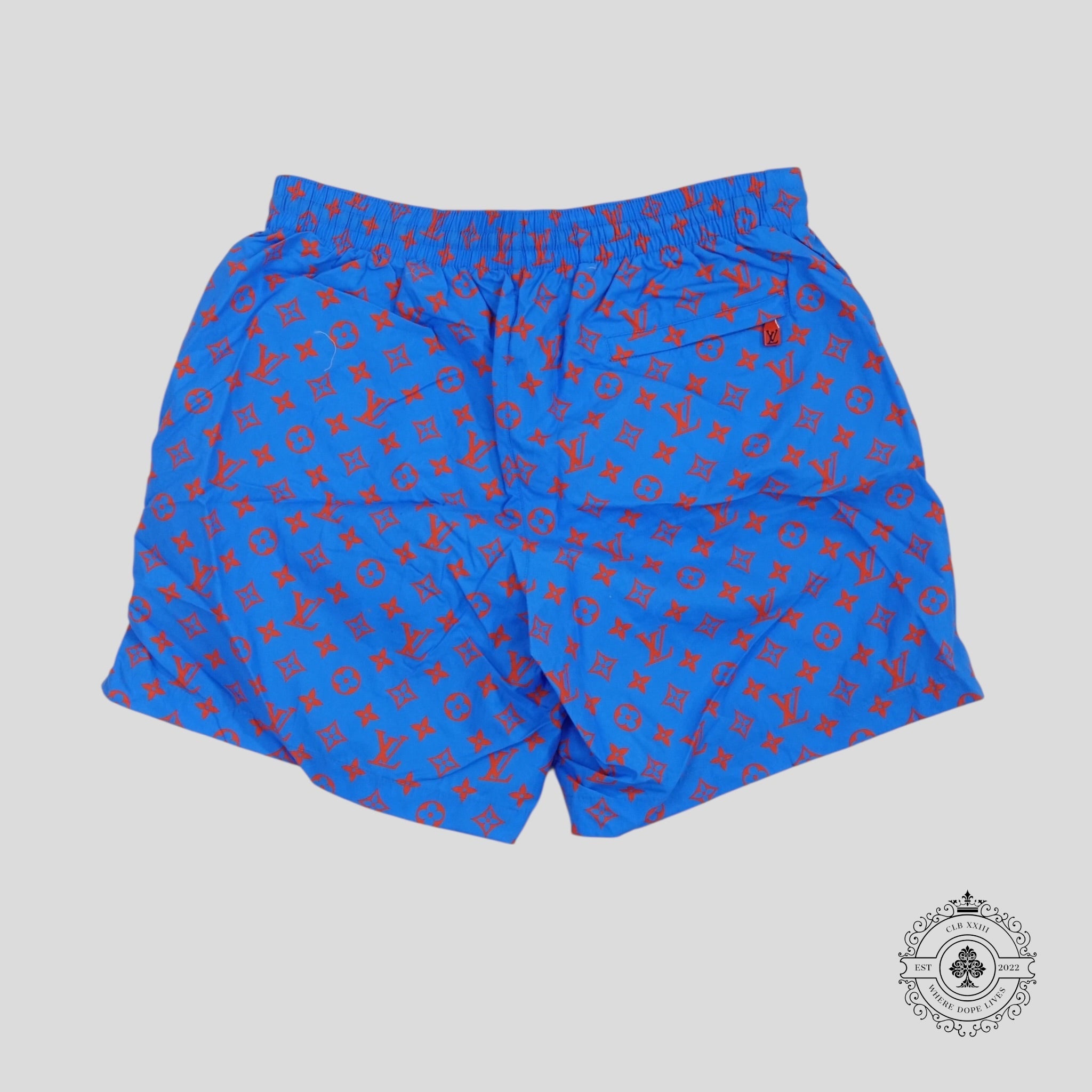 Louis Vuitton Monogram Glow Swim Shorts in Blue swimsuit trunks Large men's