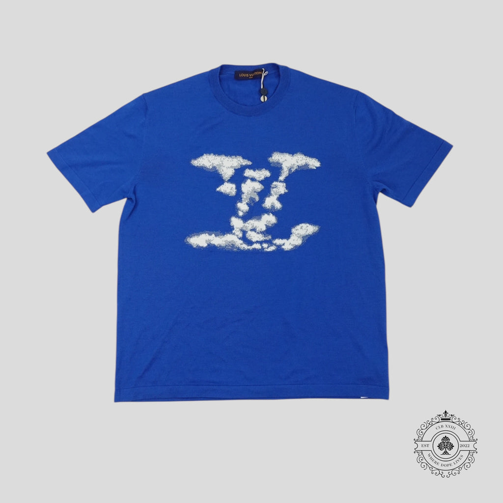 Louis Vuitton LV Cloud Jacquard Tee in Blue Men's Unisex wool shirt XXL 2XL