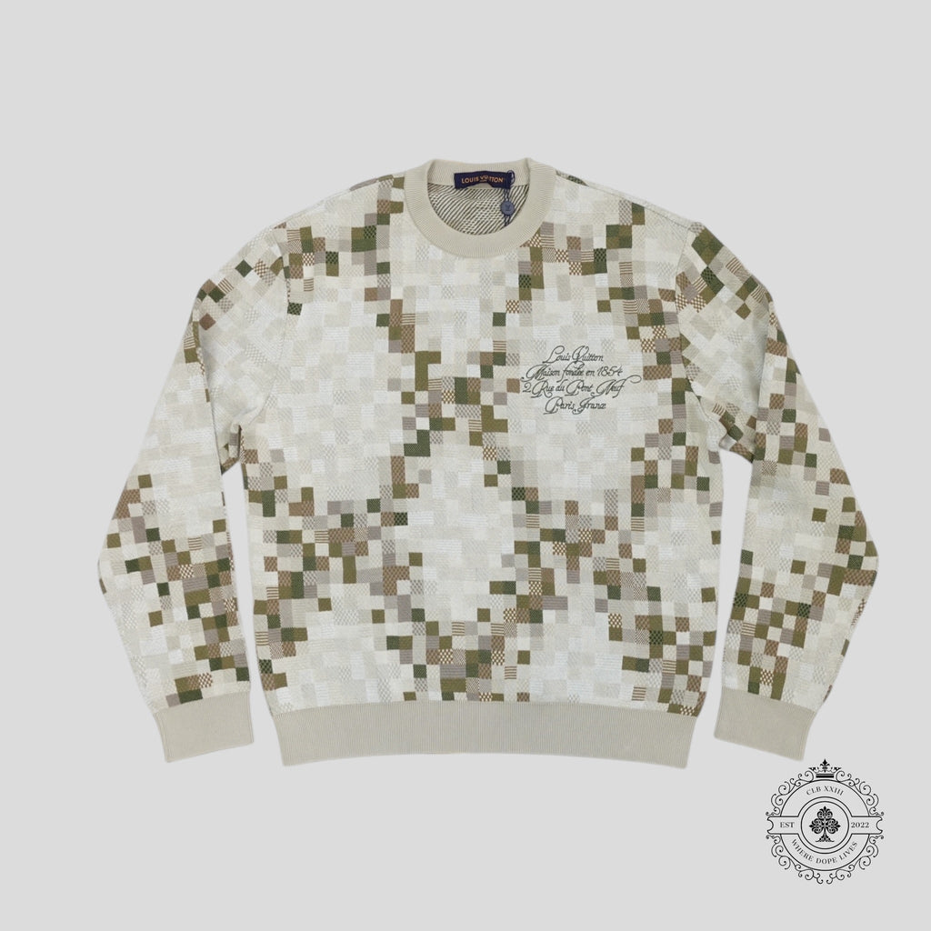 Louis Vuitton Damouflage Graphic Crewneck in Khaki men's