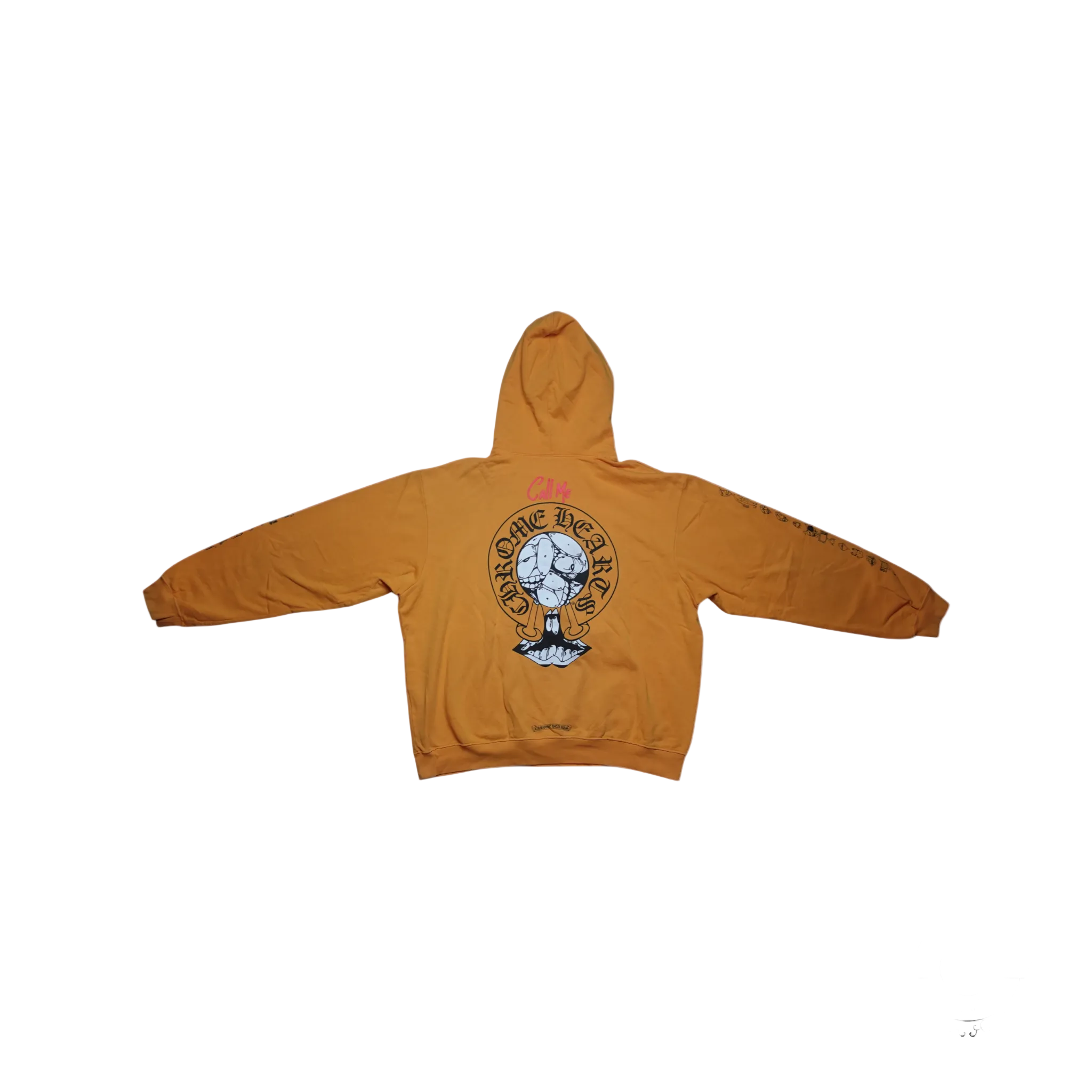 Chrome Hearts x Matty Boy Call Me Hoodie in Yellow XL men's pullover sweatshirt