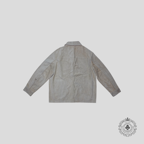 Louis Vuitton Monogram Embossed Suede Overshirt in Brown jacket men's unisex
