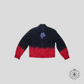 Louis Vuitton Monogram Jacquard Boreal Evening Denim Blouson in Black/Red jean jacket