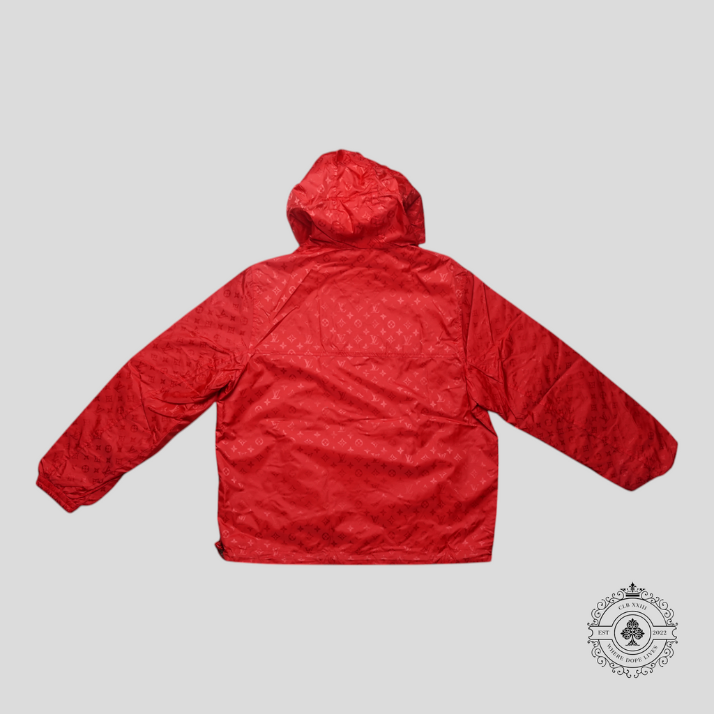 Louis Vuitton Monogram 50 Reversible Nylon Windbreaker in Red Orange men's