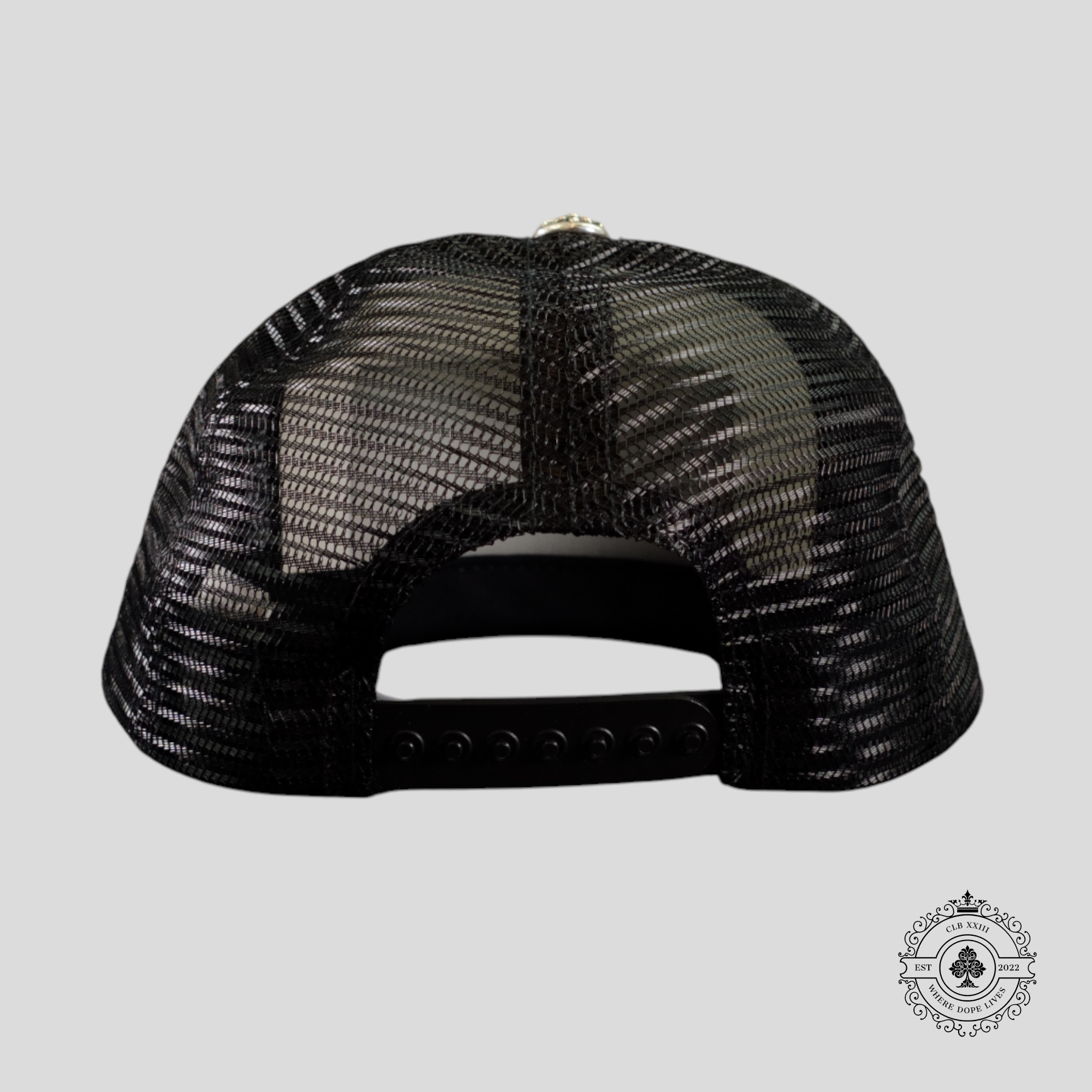 Chrome Hearts Hollywood CH Patch Trucker Hat in White Men's Cap Unisex black