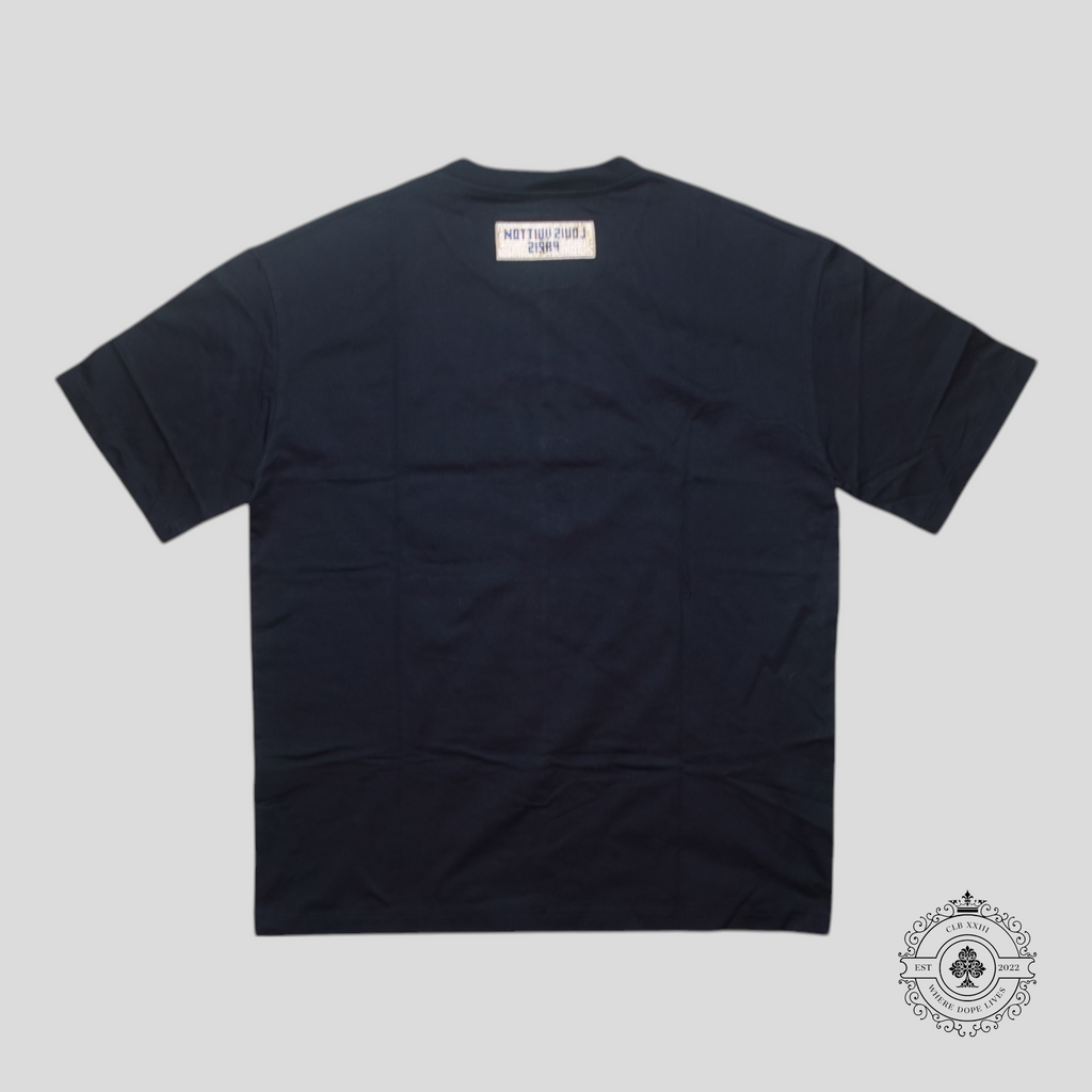 Louis Vuitton Beads Embroidered T-Shirt in Black/Silver Tee Men's Unisex XL