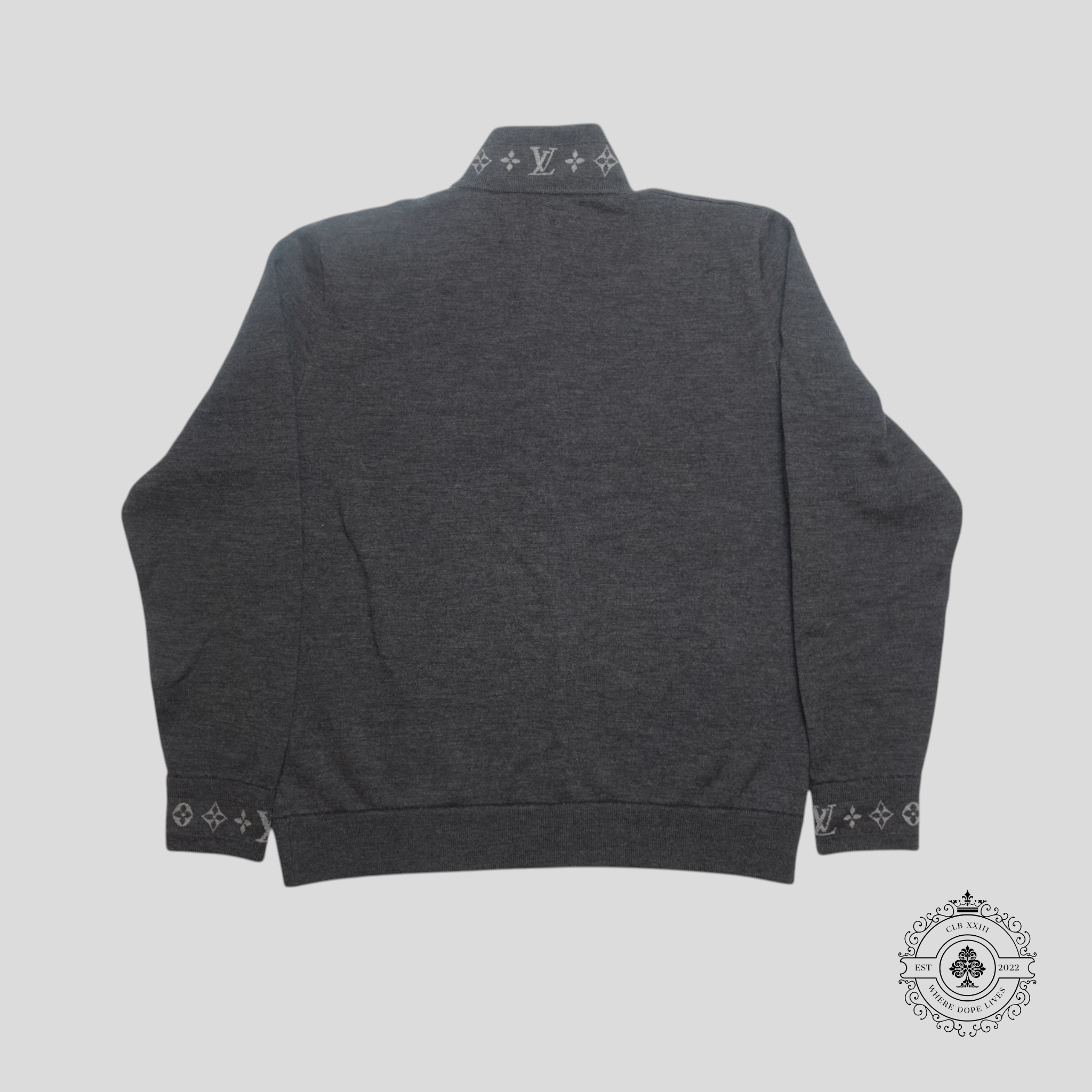 Louis Vuitton Double Faced Knit Wool Travel Blouson in Grey Wool jacket XXL 2XL