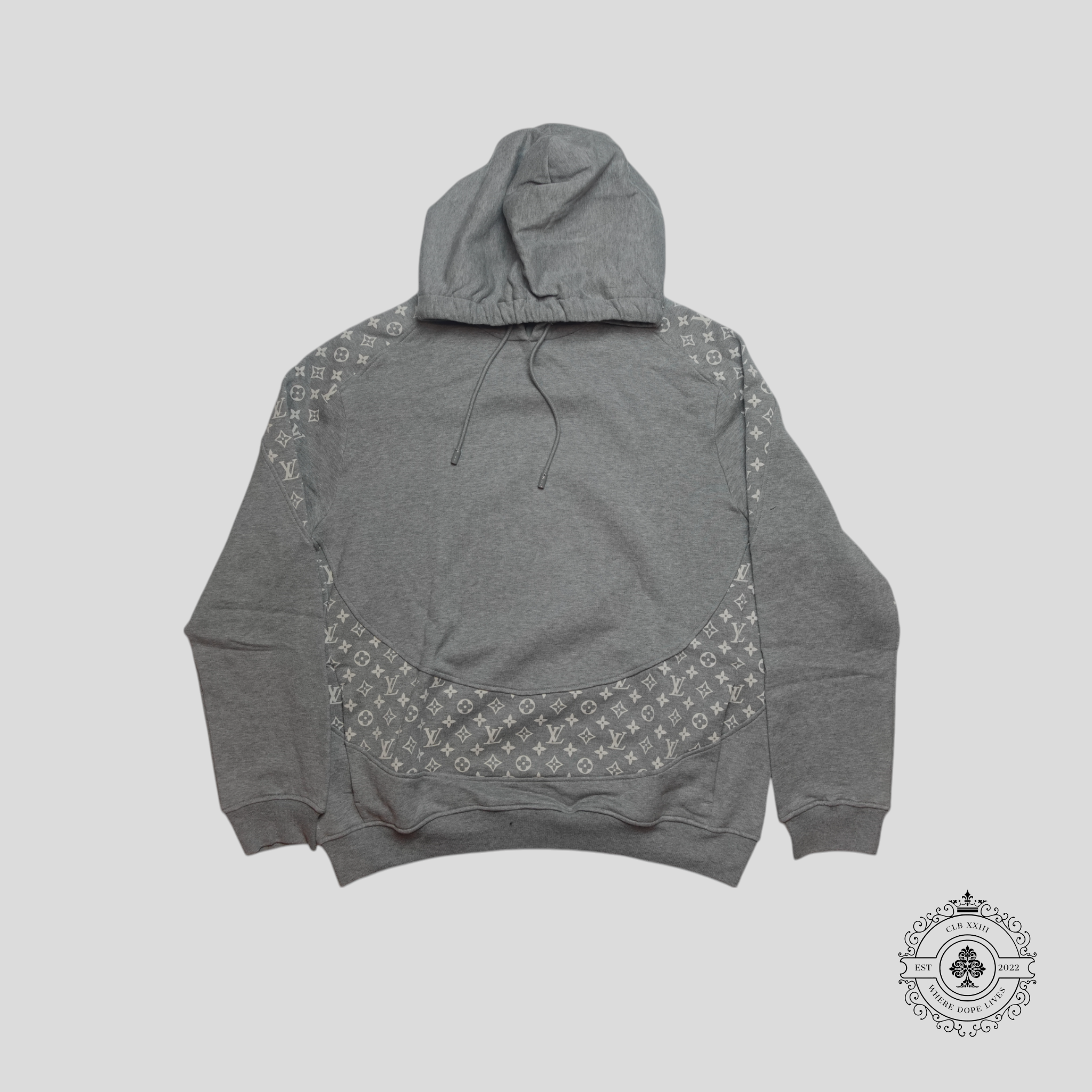 Louis Vuitton Circle Cut Hoodie in Grey men's unisex pullover XXL 2XL
