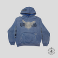 Amiri The Great China Wall Hoodie in Blue men's unisex pullover sweatshirt