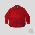 Gucci Brushed GG Flannel Jacket in Red/Navy wool Men's unisex 50
