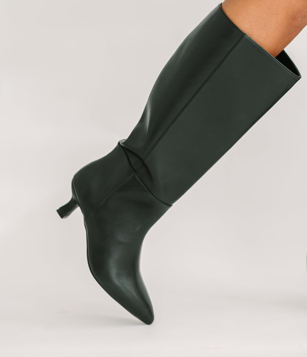 Alice tall Boots Black wide calf knee plus extended sizes