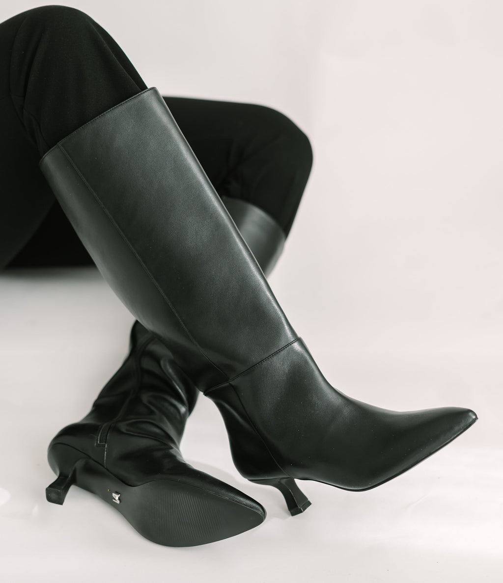 Alice tall Boots Black wide calf knee plus extended sizes