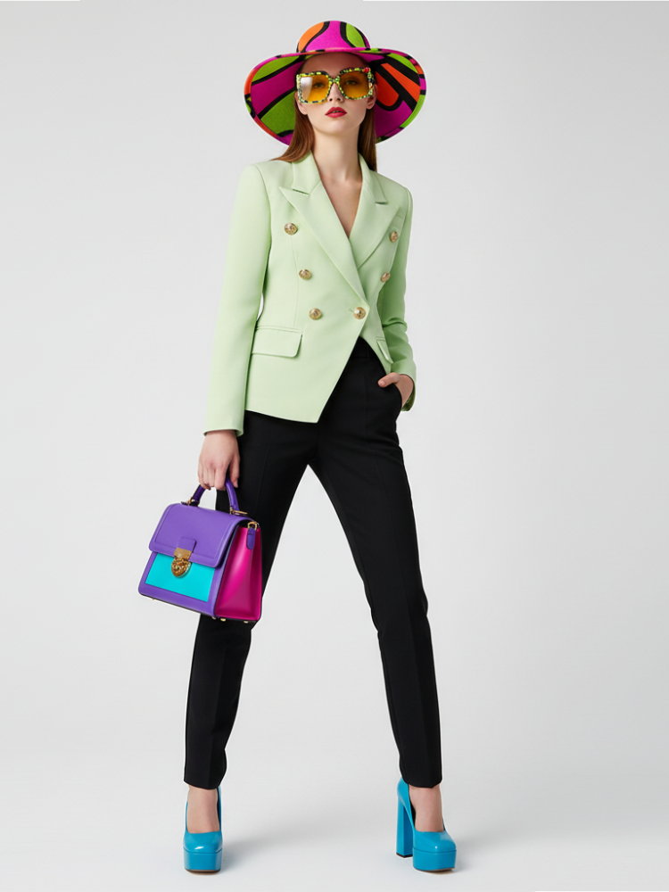 Double-Breasted Blazer Jacket UPPER WEST SIDE BYMANYC ® New York Ladies