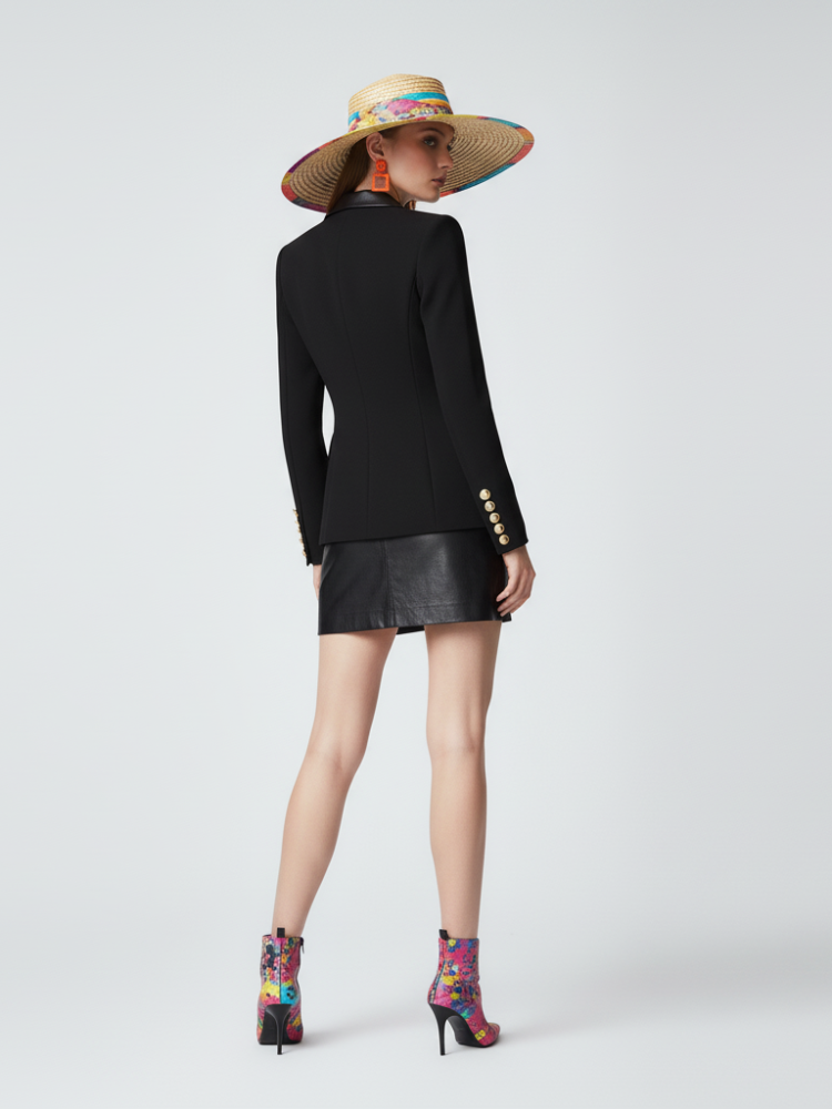 Double-Breasted Blazer Jacket WEST VILLAGE BYMANYC ® New York faux leather