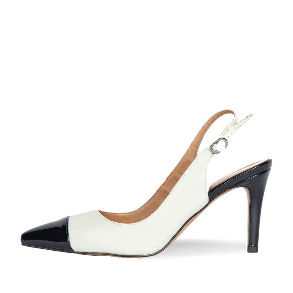 Drew Slingback Pumps Vaila 9 slingbacks heels spectator black white