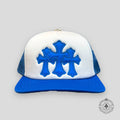 Chrome Hearts Miami Exclusive Trucker Hat in Blue cap unisex men's