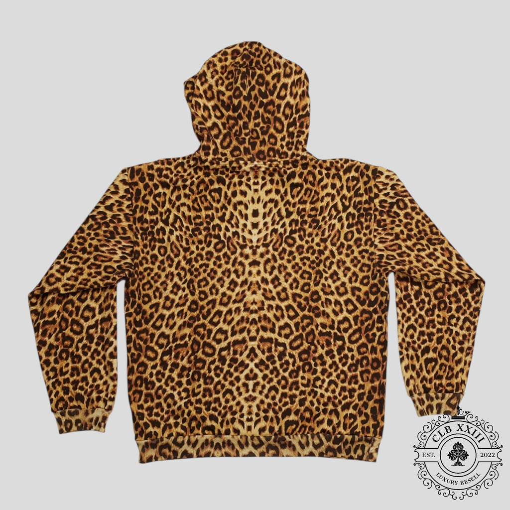 Celine Homme Logo Hoodie in Leopard Men's unisex XXL 2XL