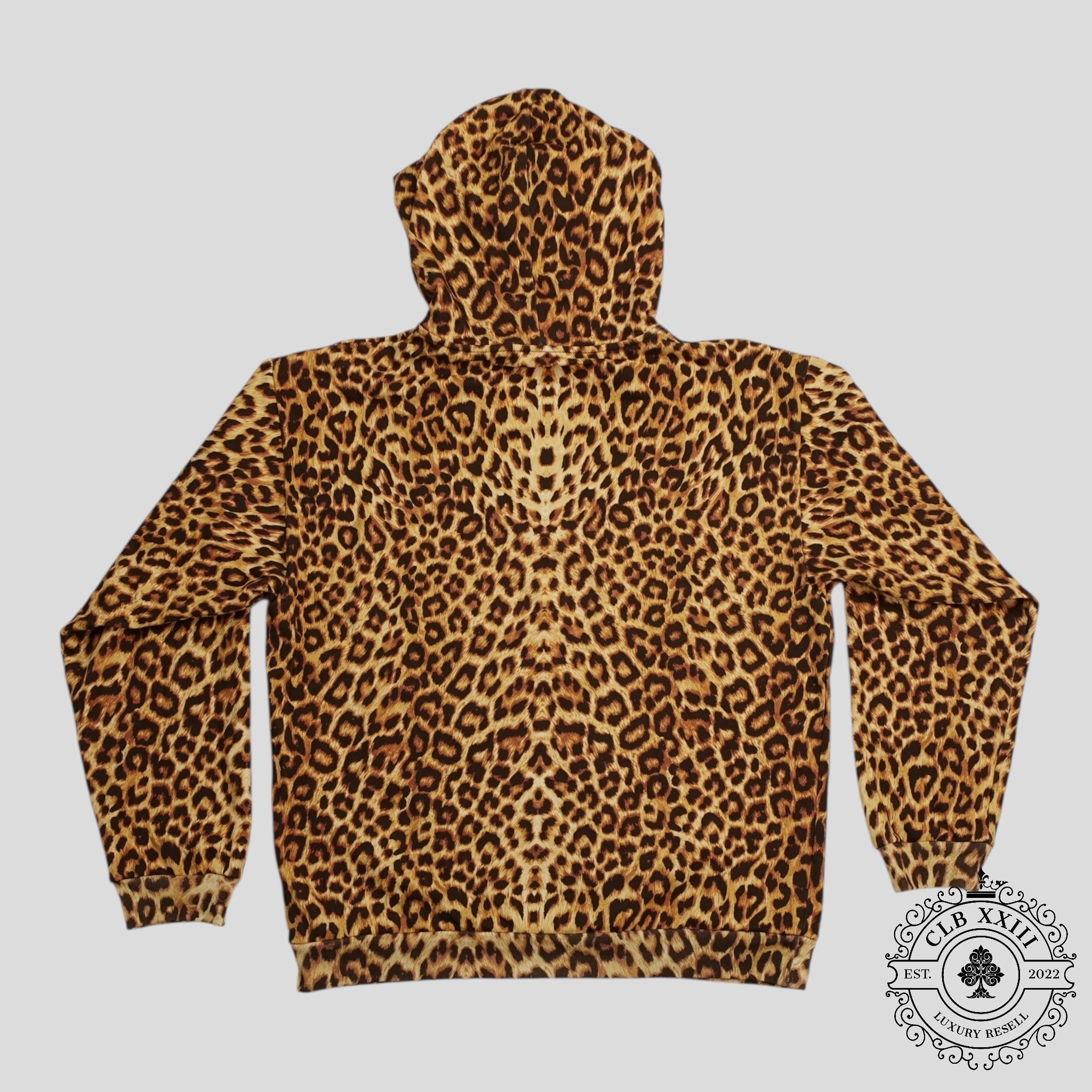 Celine Homme Logo Hoodie in Leopard Men's unisex XXL 2XL